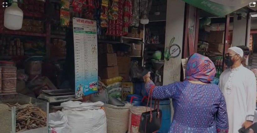 সোনারগাঁয়ে নিত্যপণ্যের বাজারে ভ্রাম্যমাণ আদালতের অভিযান